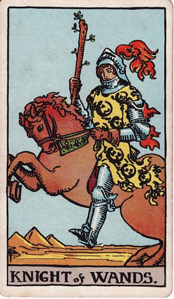 Asaların Şövalyesi tarot kartı