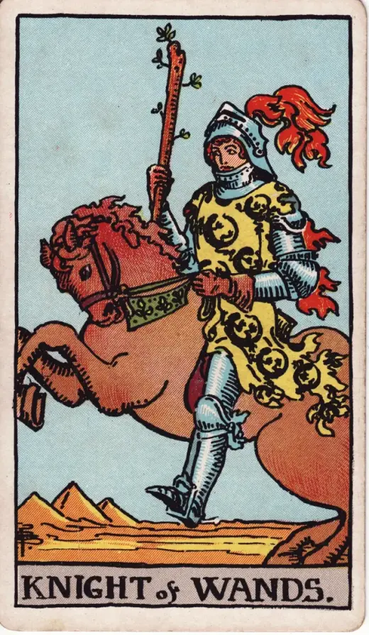 Asaların Şövalyesi tarot kartı