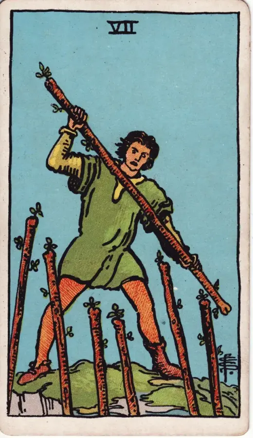 Asaların Yedilisi tarot kartı