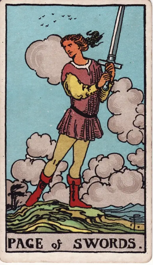 Kılıçların Valesi tarot kartı