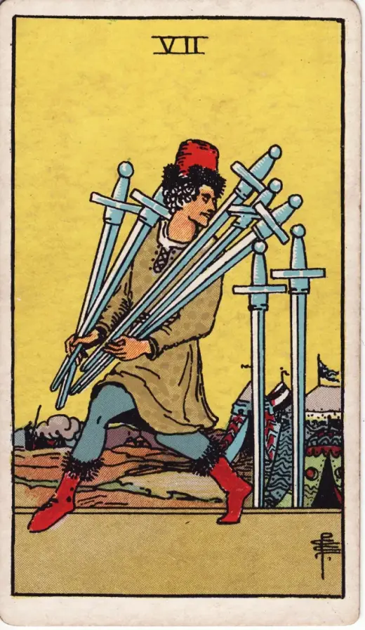 Kılıçların Yedilisi tarot kartı