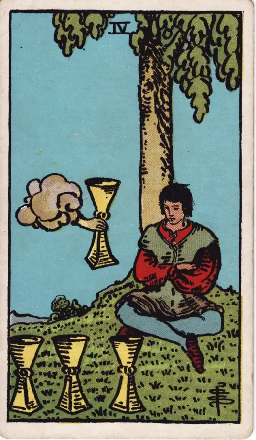 Kupaların Dörtlüsü tarot kartı