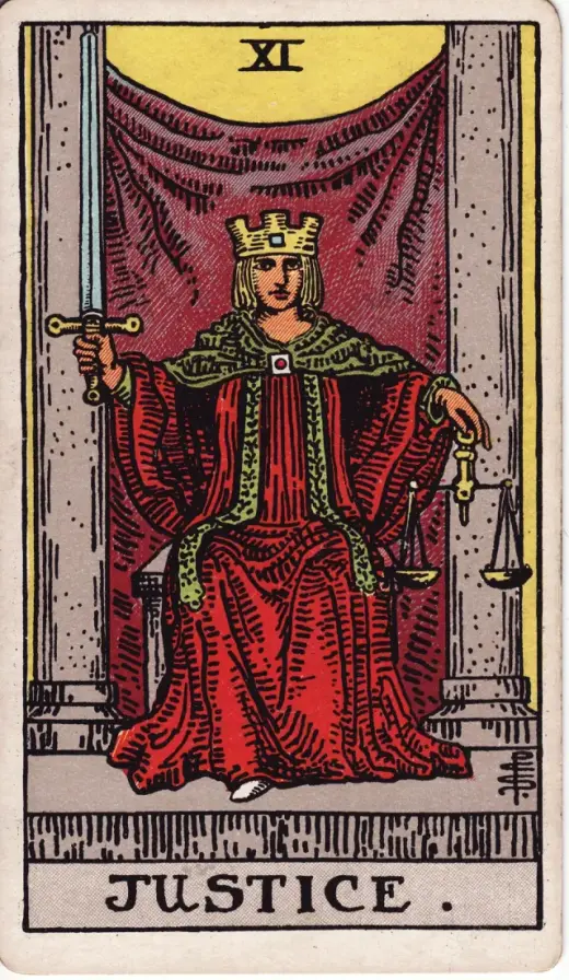 Adalet tarot kartı
