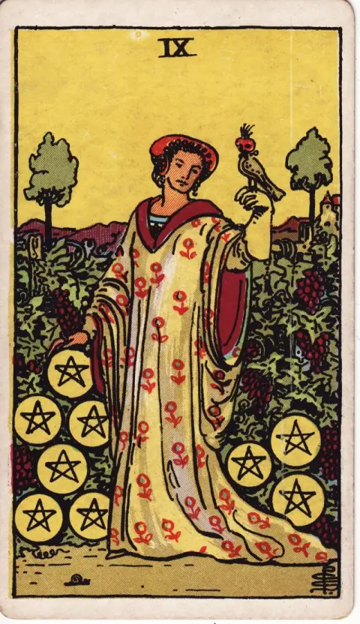 Tılsımların Dokuzlusu tarot kartı