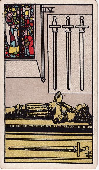 Kılıçların Dörtlüsü tarot kartı