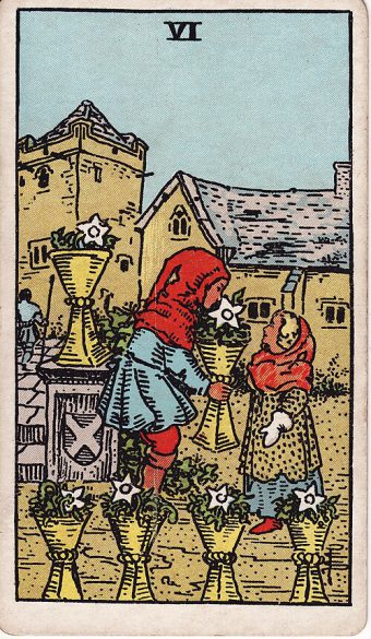 Kupaların Altılısı tarot kartı