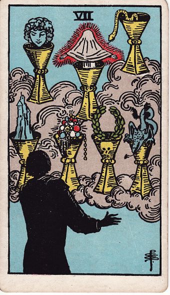 Kupaların Yedilisi tarot kartı