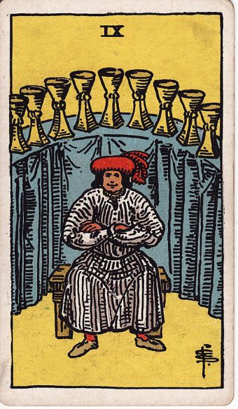 Kupaların Dokuzlusu tarot kartı